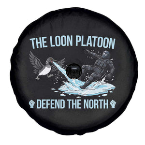 The Loon Platoon Defend The North Spare Tire Cover Minnesota State Bird Rebel TS12 Print Your Wear