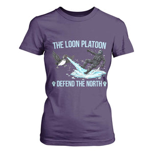 The Loon Platoon Defend The North T Shirt For Women Minnesota State Bird Rebel TS12 Purple Print Your Wear