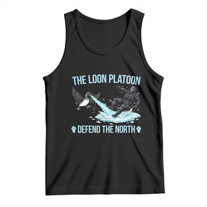 The Loon Platoon Defend The North Tank Top Minnesota State Bird Rebel TS12 Black Print Your Wear