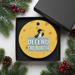The Loon Platoon Defend The North Ceramic Ornament MN State Bird Loon Resistance TS12 1pc Yellow Cheese Print Your Wear