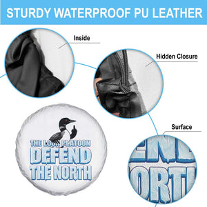 The Loon Platoon Defend The North Spare Tire Cover MN State Bird Loon Resistance TS12 Print Your Wear