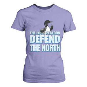 The Loon Platoon Defend The North T Shirt For Women MN State Bird Loon Resistance TS12 Violet Print Your Wear