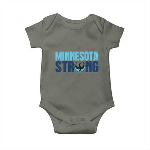 MN State Bird Loon Baby Onesie Minnesota Strong Pride TS12 Military Green Print Your Wear