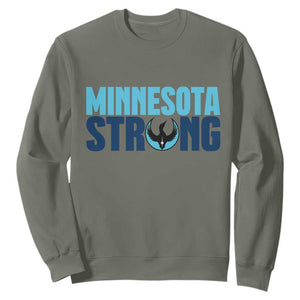MN State Bird Loon Sweatshirt Minnesota Strong Pride TS12 Military Green Print Your Wear