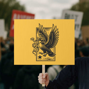 Rebel Loon Takes Down The Snake Protest Sign Support MN Anti Ice Movement TS12 Horizontal 18" × 24" Yellow Print Your Wear