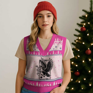 Rebel Loon Takes Down The Snake V-Neck Knit Sweater Vest Support MN Anti Ice Movement TS12 Hot Pink Print Your Wear