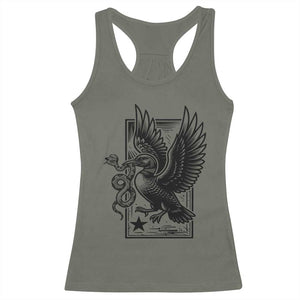 Rebel Loon Takes Down The Snake Racerback Tank Top Support MN Anti Ice Movement TS12 Military Green Print Your Wear