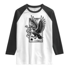Rebel Loon Takes Down The Snake Raglan Shirt Support MN Anti Ice Movement TS12 White Black Print Your Wear