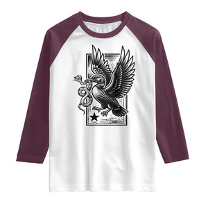 Rebel Loon Takes Down The Snake Raglan Shirt Support MN Anti Ice Movement TS12 White Maroon Print Your Wear