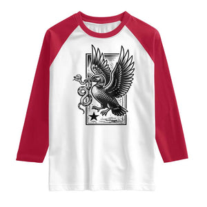 Rebel Loon Takes Down The Snake Raglan Shirt Support MN Anti Ice Movement TS12 White Red Print Your Wear