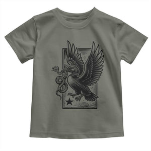 Rebel Loon Takes Down The Snake Toddler T Shirt Support MN Anti Ice Movement TS12 Military Green Print Your Wear