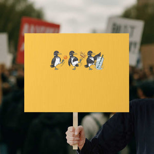 Funny No Kings MN Rebel Loon Protest Sign Minnesota State Pride TS12 Horizontal 18" × 24" Yellow Print Your Wear