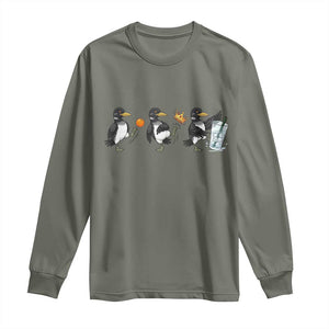 Funny No Kings MN Rebel Loon Long Sleeve Shirt Minnesota State Pride TS12 Military Green Print Your Wear
