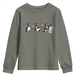 Funny No Kings MN Rebel Loon Youth Sweatshirt Minnesota State Pride TS12 Military Green Print Your Wear