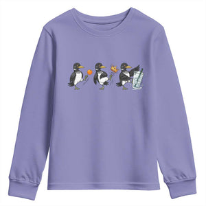 Funny No Kings MN Rebel Loon Youth Sweatshirt Minnesota State Pride TS12 Violet Print Your Wear