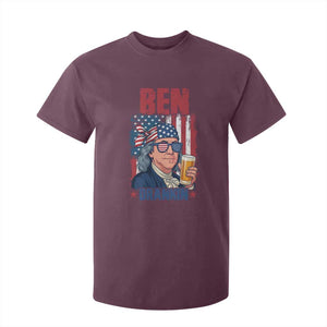 Benjamin Franklin T Shirt For Kid Funny Ben Drankin American History TS12 Maroon Print Your Wear