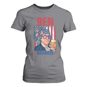 Benjamin Franklin T Shirt For Women Funny Ben Drankin American History TS12 Charcoal Print Your Wear