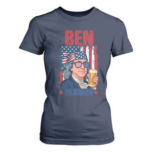 Benjamin Franklin T Shirt For Women Funny Ben Drankin American History TS12 Navy Print Your Wear