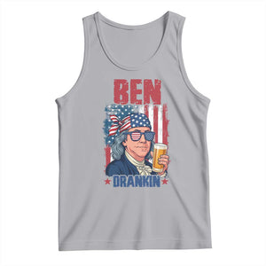 Benjamin Franklin Tank Top Funny Ben Drankin American History TS12 Athletic Heather Print Your Wear