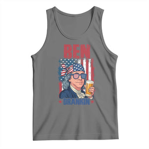 Benjamin Franklin Tank Top Funny Ben Drankin American History TS12 Black Heather Print Your Wear