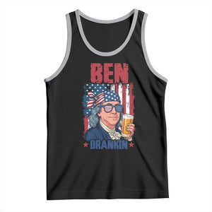 Benjamin Franklin Tank Top Funny Ben Drankin American History TS12 Black Athletic Heather Print Your Wear