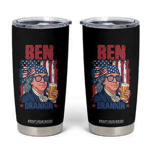 Benjamin Franklin Tumbler Cup Funny Ben Drankin American History TS12 Black Print Your Wear