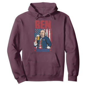 Benjamin Franklin Hoodie Funny Patriotic Founding Father TS12 Maroon Print Your Wear
