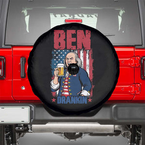 Benjamin Franklin Spare Tire Cover Funny Patriotic Founding Father TS12 Black Print Your Wear
