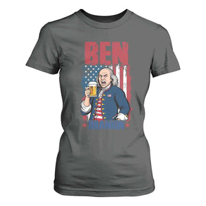 Benjamin Franklin T Shirt For Women Funny Patriotic Founding Father TS12 Dark Heather Print Your Wear