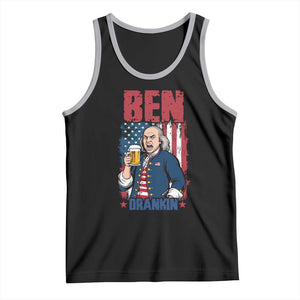 Benjamin Franklin Tank Top Funny Patriotic Founding Father TS12 Black Athletic Heather Print Your Wear