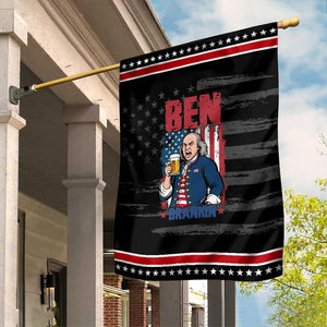 Benjamin Franklin Garden Flag Funny Patriotic Founding Father TS12 Distressed Black Red Print Your Wear