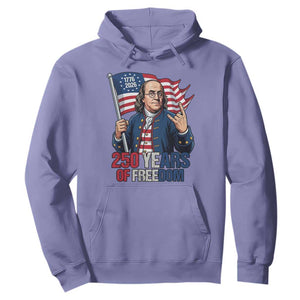 Patriotic Benjamin Franklin Hoodie 250 Years Of Freedom TS12 Violet Print Your Wear