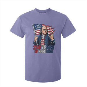 Patriotic Benjamin Franklin T Shirt For Kid 250 Years Of Freedom TS12 Violet Print Your Wear