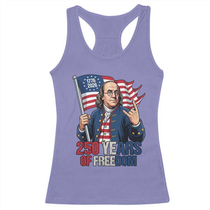 Patriotic Benjamin Franklin Racerback Tank Top 250 Years Of Freedom TS12 Violet Print Your Wear