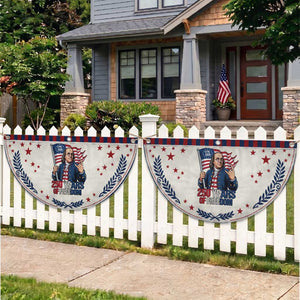 Benjamin Franklin Patriotic Fan Flag 250 Years Of Freedom