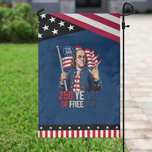 Patriotic Benjamin Franklin Garden Flag 250 Years Of Freedom TS12 Classic Blue Black Print Your Wear