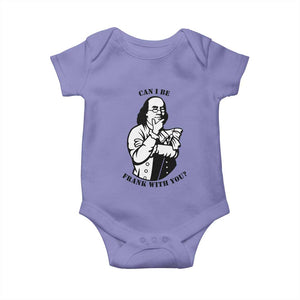 Funny Benjamin Franklin Baby Onesie Can I Be Frank With You TS12 Violet Print Your Wear