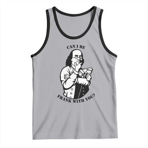 Funny Benjamin Franklin Tank Top Can I Be Frank With You TS12 Athletic Heather Black Print Your Wear