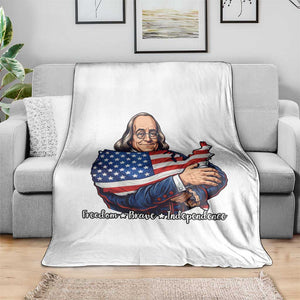 Benjamin Franklin Throw Blanket Freedom Liberty Independence American History TS12 Print Your Wear