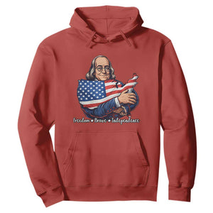 Benjamin Franklin Hoodie Freedom Liberty Independence American History TS12 Red Print Your Wear
