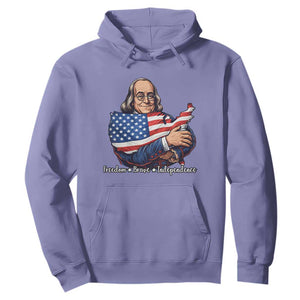 Benjamin Franklin Hoodie Freedom Liberty Independence American History TS12 Violet Print Your Wear