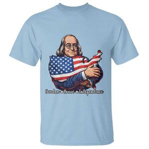 Benjamin Franklin T Shirt Freedom Liberty Independence American History TS12 Light Blue Print Your Wear