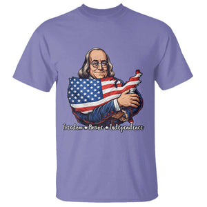 Benjamin Franklin T Shirt Freedom Liberty Independence American History TS12 Violet Print Your Wear