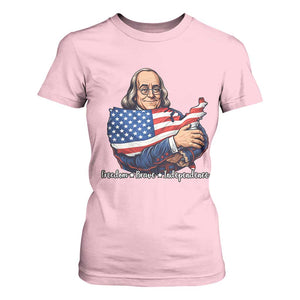 Benjamin Franklin T Shirt For Women Freedom Liberty Independence American History TS12 Light Pink Print Your Wear