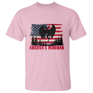 Mothman Americas Wingman T Shirt Funny Patriotic Cryptid TS12 Light Pink Print Your Wear