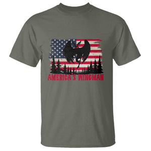 Mothman Americas Wingman T Shirt Funny Patriotic Cryptid TS12 Military Green Print Your Wear