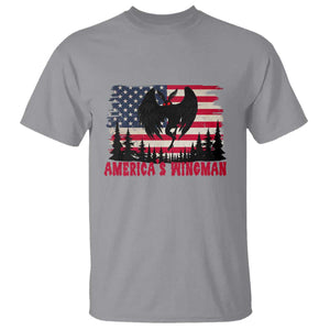 Mothman Americas Wingman T Shirt Funny Patriotic Cryptid TS12 Sport Gray Print Your Wear