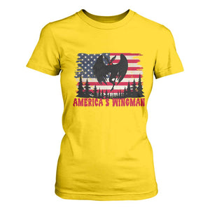 Mothman Americas Wingman T Shirt For Women Funny Patriotic Cryptid TS12 Daisy Print Your Wear