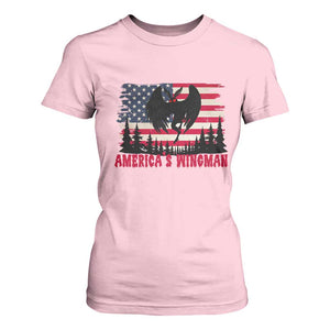 Mothman Americas Wingman T Shirt For Women Funny Patriotic Cryptid TS12 Light Pink Print Your Wear