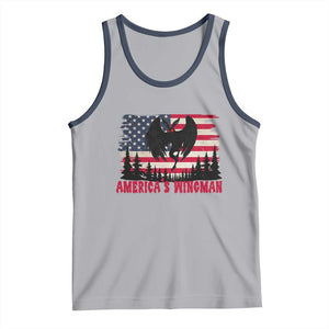 Mothman Americas Wingman Tank Top Funny Patriotic Cryptid TS12 Athletic Heather Navy Print Your Wear